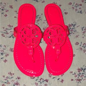 Tory Burch Neon Fluo Hot Pink Miller Sandals
